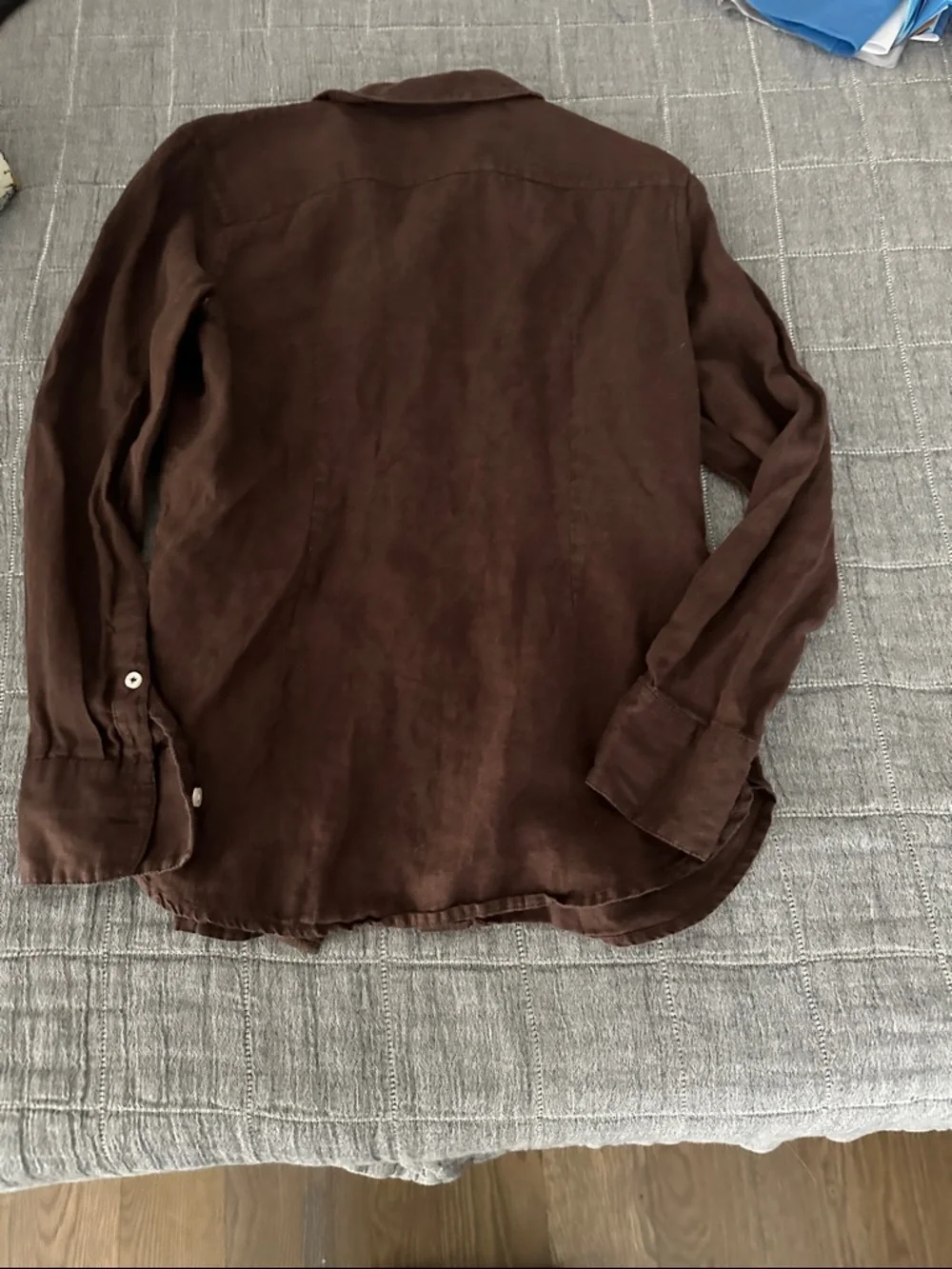 Brown Button-Up Linen Shirt by J.Crew - Picture 3 of 3